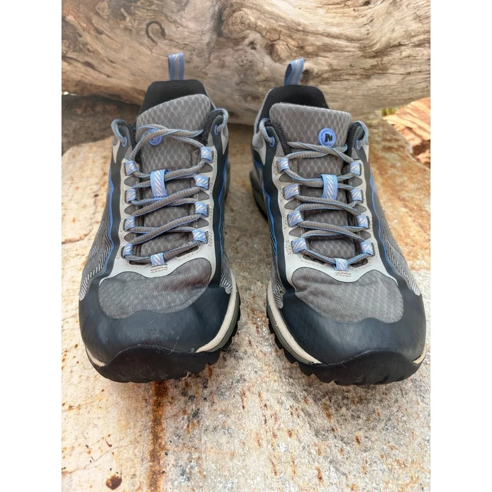 Merrell Siren‎ Edge Q2 Womens Hiking Shoes Grey Blue Vibram J35516 Size 9